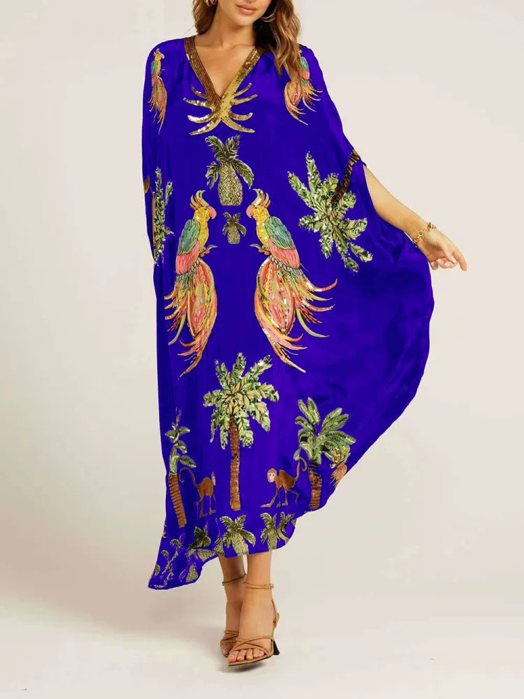 Caftan Brodé Paradis Tropical